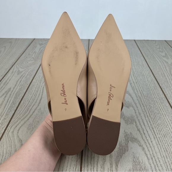 Sam Edelman Women's Whitney Pointed Toe Slingback Flats 7M Macadamia (Tan) $120 - Picture 8 of 9